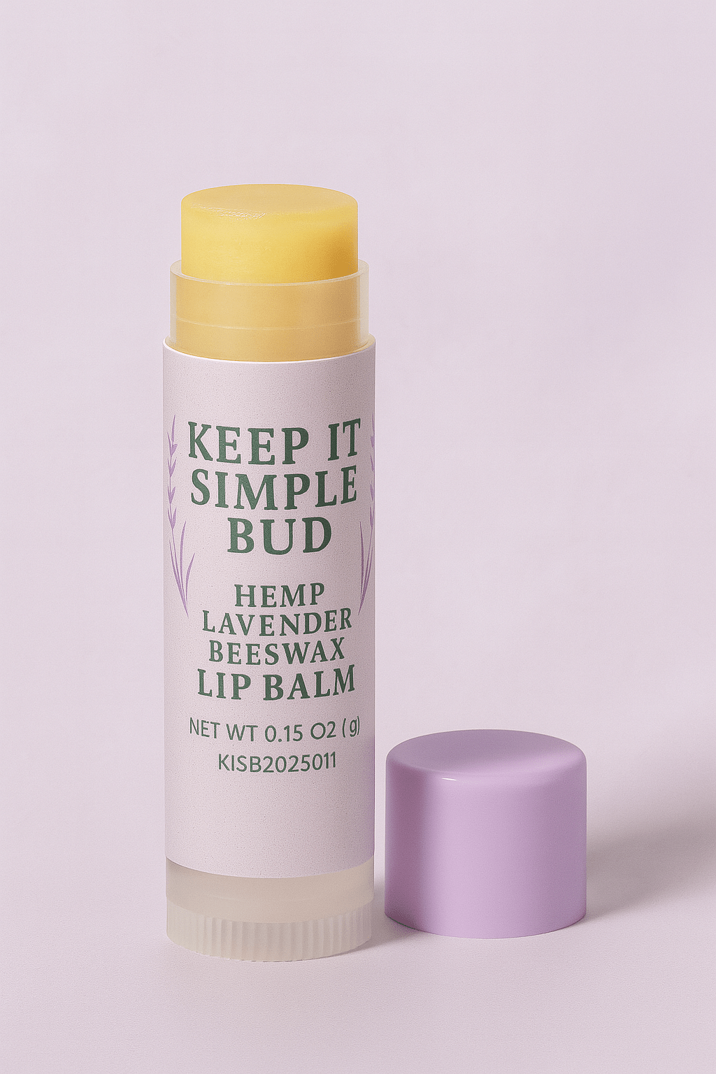 500mg CBD Lip Balm Moisturizer 100% Natural Lavender - Keep It Simple Bud