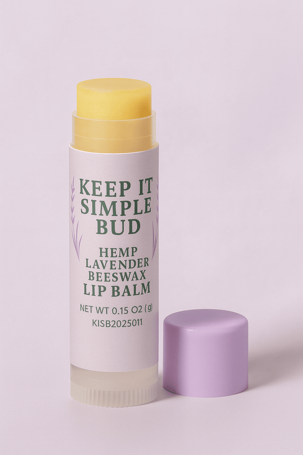 500mg CBD Lip Balm Moisturizer 100% Natural Lavender - Keep It Simple Bud
