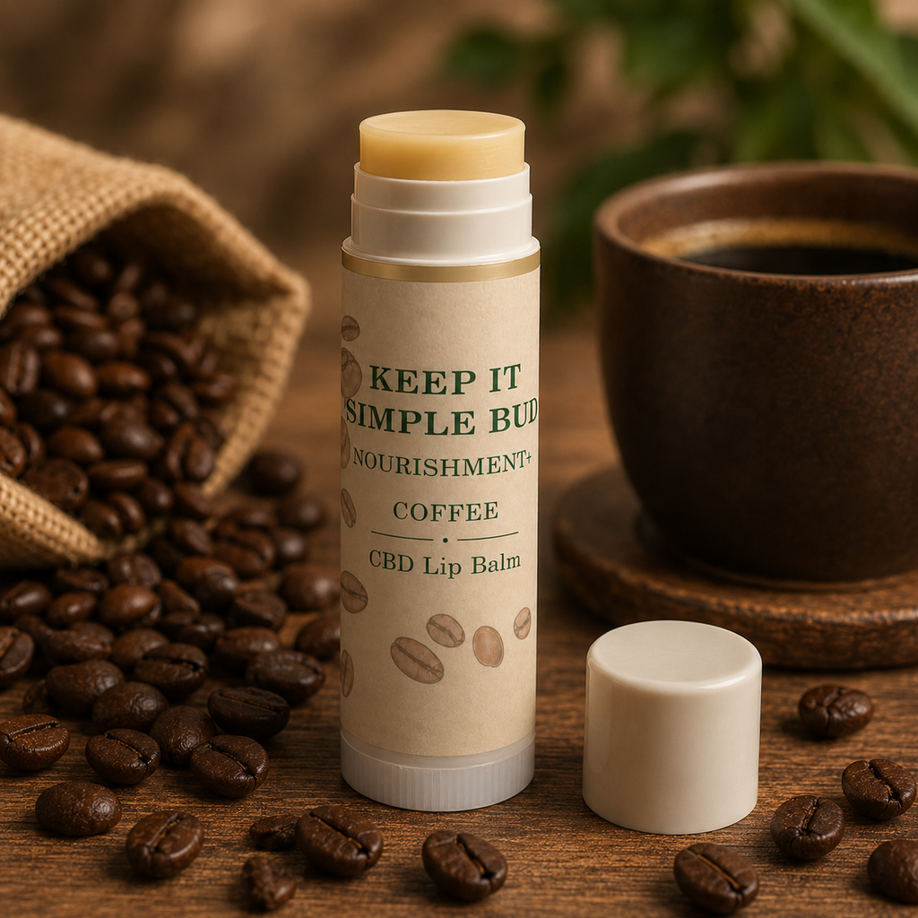 40mg Hemp Infused Coffee Lip Balm and Moisturizer, 0.15oz Tube